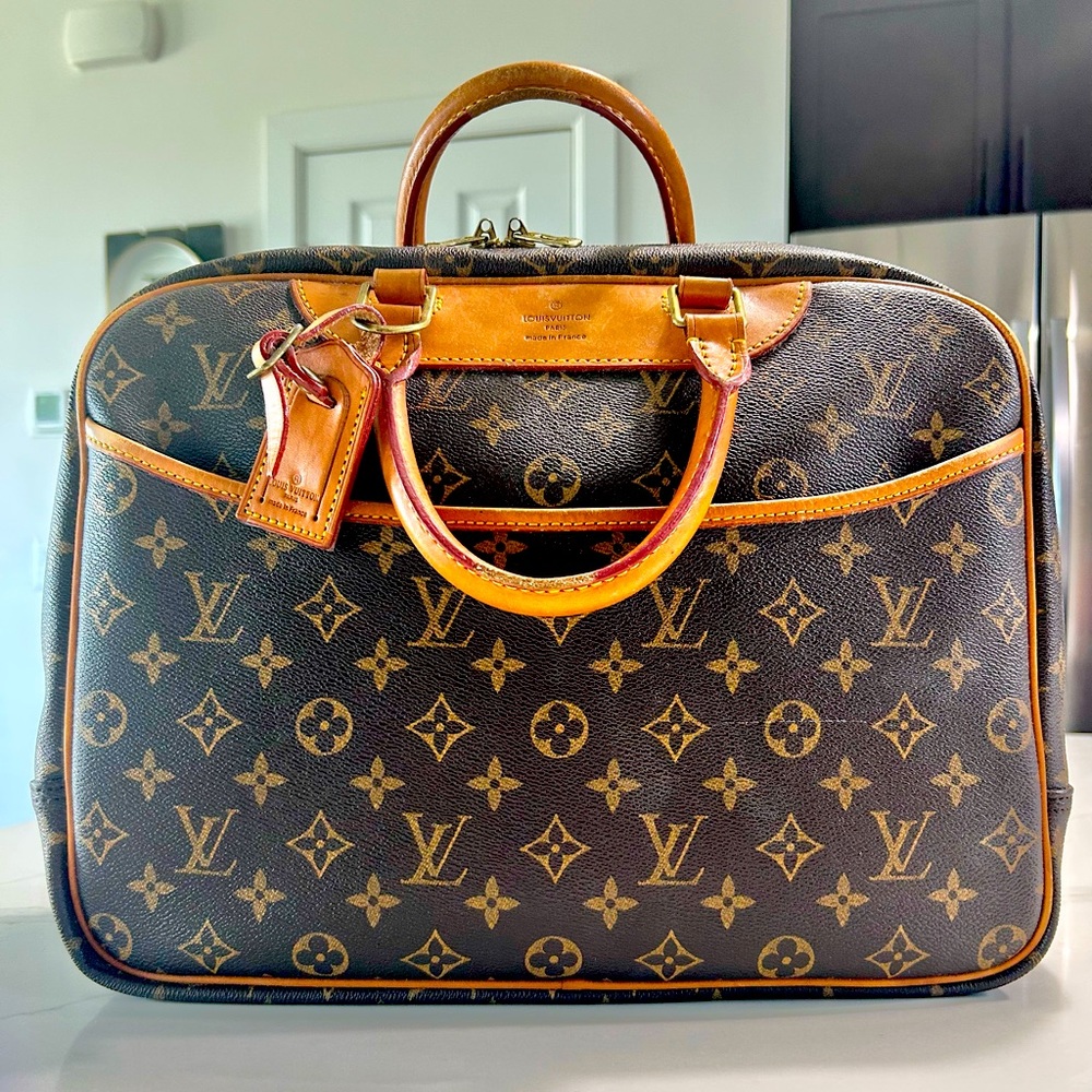 Louis Vuitton Brown Monogram Canvas Top Handle Bag with Vachetta Trim
